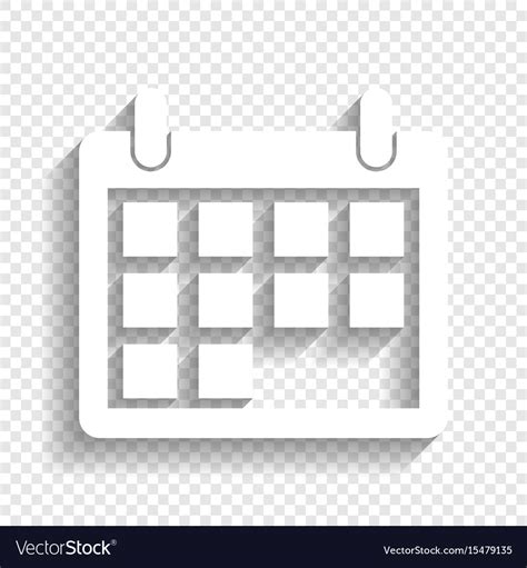 Calendar Icon White